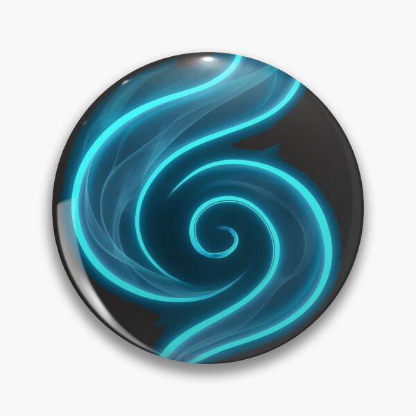 Item preview, Neon Blue Flame Energy Symbol T-Shirt | Glowing Cyber Swirl Power Tee designed and sold by KDesignCrafts.