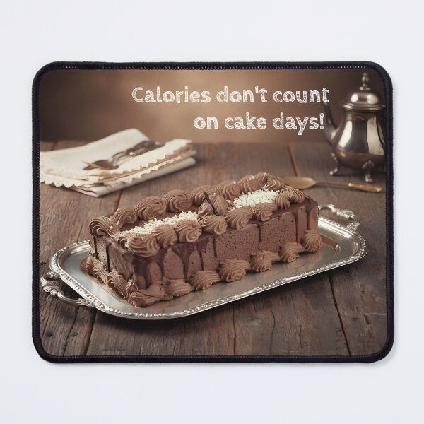 Item preview, Calories Don't Count on Cake Days! | Funny Chocolate Cake Quote for Foodies, Bakers & Dessert Lovers designed and sold by SergioMiklos.