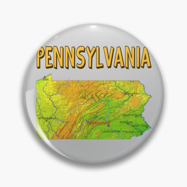 Artikelvorschau, Vintage-T-Shirt mit Reliefkarte von Pennsylvania | Topografisches Design des Keystone State entworfen und verkauft von mashmosh.