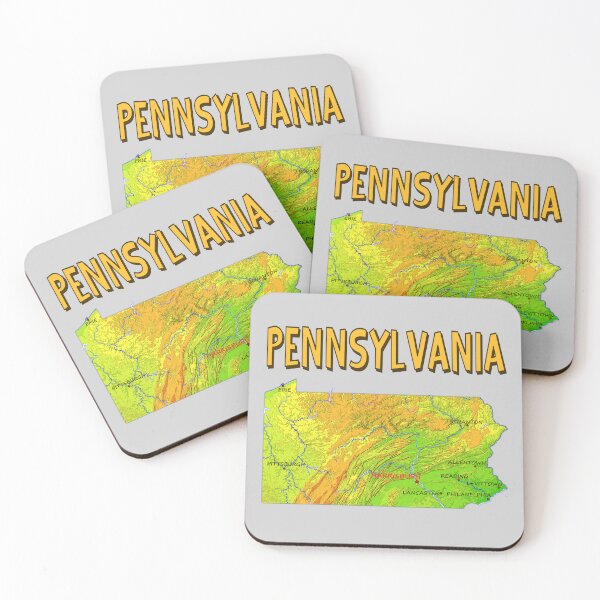 Item preview, Vintage Pennsylvania Map Relief T-Shirt | Keystone State Topographic Design designed and sold by mashmosh.
