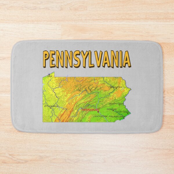 Item preview, Vintage Pennsylvania Map Relief T-Shirt | Keystone State Topographic Design designed and sold by mashmosh.