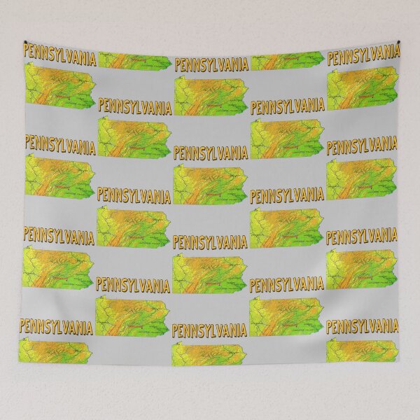 Item preview, Vintage Pennsylvania Map Relief T-Shirt | Keystone State Topographic Design designed and sold by mashmosh.