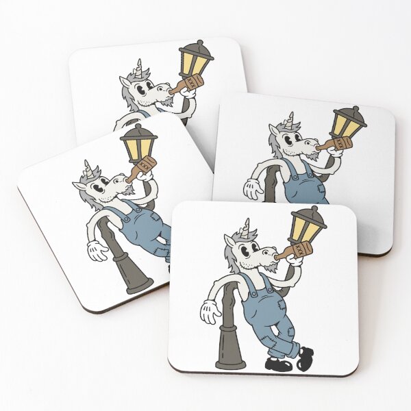 Item preview, Drunk Unicorn - Vintage 1930s Rubber Hose Cartoon Style designed and sold by Imaginationbeyond.