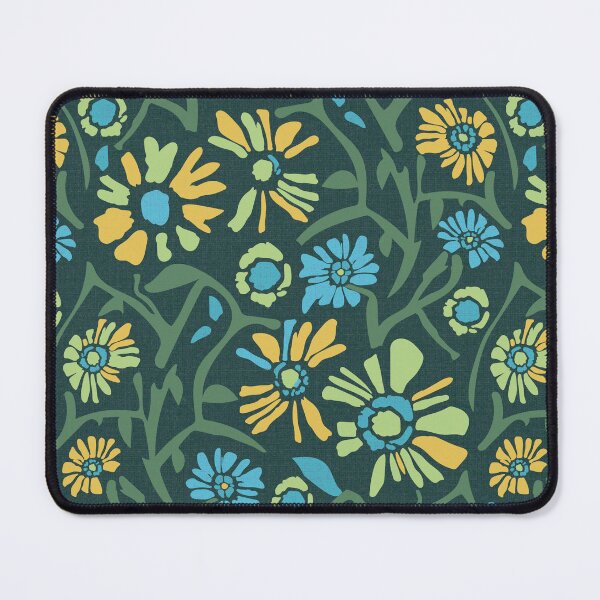 Item preview, Desert. Blue and green flowers on a dark green background designed and sold by Alex  Blud.