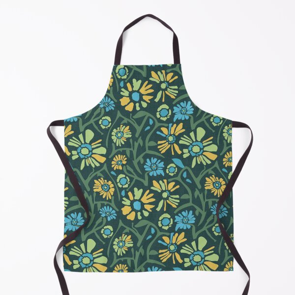 Item preview, Desert. Blue and green flowers on a dark green background designed and sold by Alex  Blud.