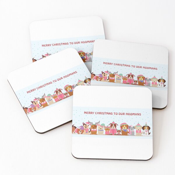 Item preview, Merry Christmas to Our Hoomans – Cute Dog Holiday Illustration designed and sold by Doodlelline.