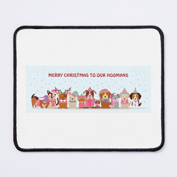 Item preview, Merry Christmas to Our Hoomans – Cute Dog Holiday Illustration designed and sold by Doodlelline.