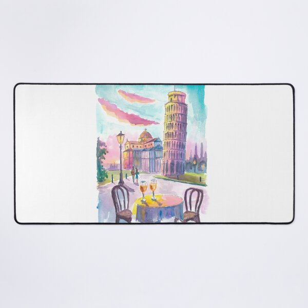 Item preview, Romantic Table for Two in Pisa with View of the Leaning Tower designed and sold by artshop77.