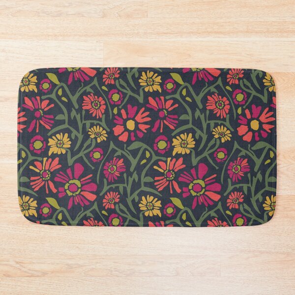 Item preview, Desert. Pink and orange flowers on a dark green background designed and sold by Alex  Blud.