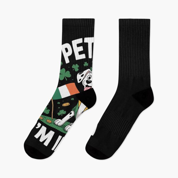 Item preview, Pet Me I'm Irish Dalmatian Dog Funny Saint Patrick's Day Men Women Kids  designed and sold by RuthGAArt.