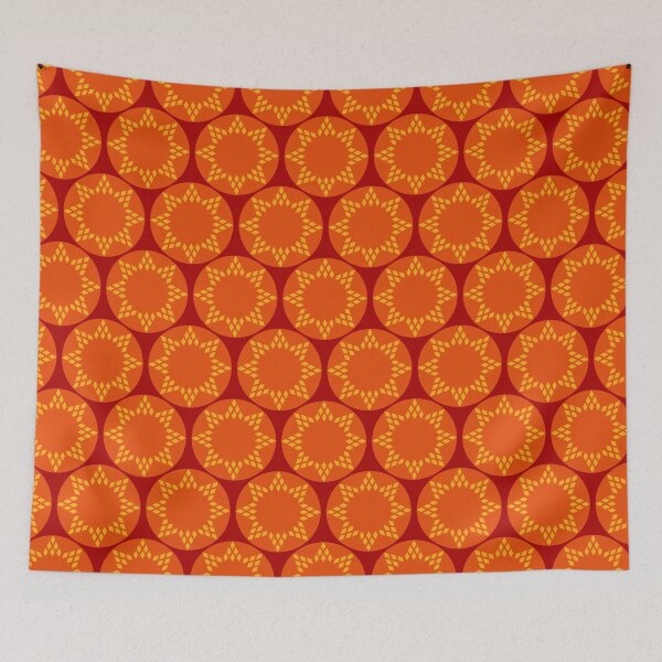 Item preview, Sunny Floral Retro Bold Sunflower Pattern  designed and sold by mariamsol.