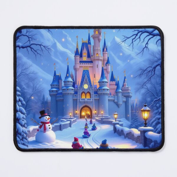 Item preview, Magical Winter Castle – Snowy Fairytale with children, sleigh ride and golden glowing lights designed and sold by FotoworldEdel.