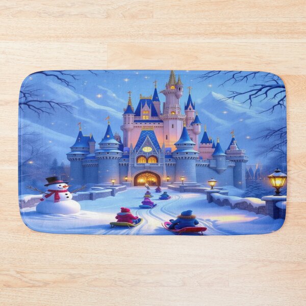 Item preview, Magical Winter Castle – Snowy Fairytale with children, sleigh ride and golden glowing lights designed and sold by FotoworldEdel.