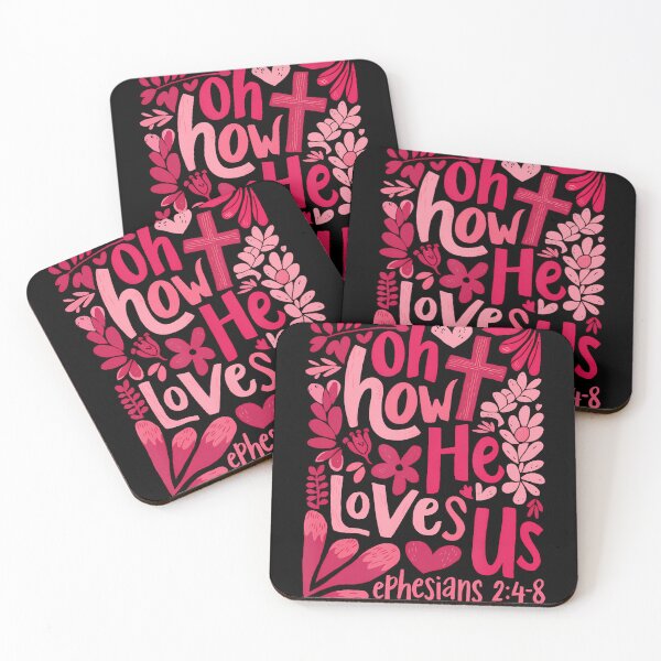 Item preview, Oh How He Loves Us Boho Valentine Flower Jesus Christian designed and sold by JeneMindy.
