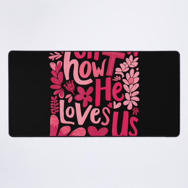 Item preview, Oh How He Loves Us Boho Valentine Flower Jesus Christian designed and sold by JeneMindy.
