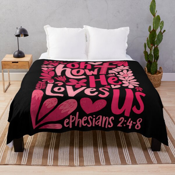 Item preview, Oh How He Loves Us Boho Valentine Flower Jesus Christian designed and sold by JeneMindy.