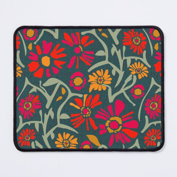 Item preview, Desert. Red and orange flowers on a dark green background designed and sold by Alex  Blud.