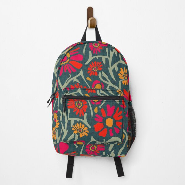 Item preview, Desert. Red and orange flowers on a dark green background designed and sold by Alex  Blud.