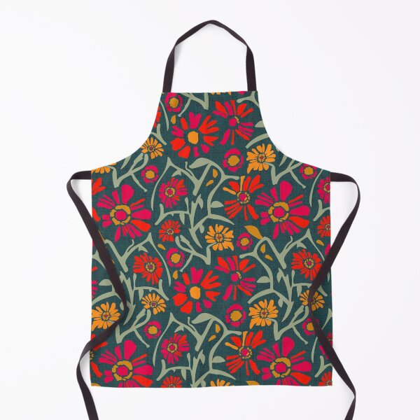 Item preview, Desert. Red and orange flowers on a dark green background designed and sold by Alex  Blud.