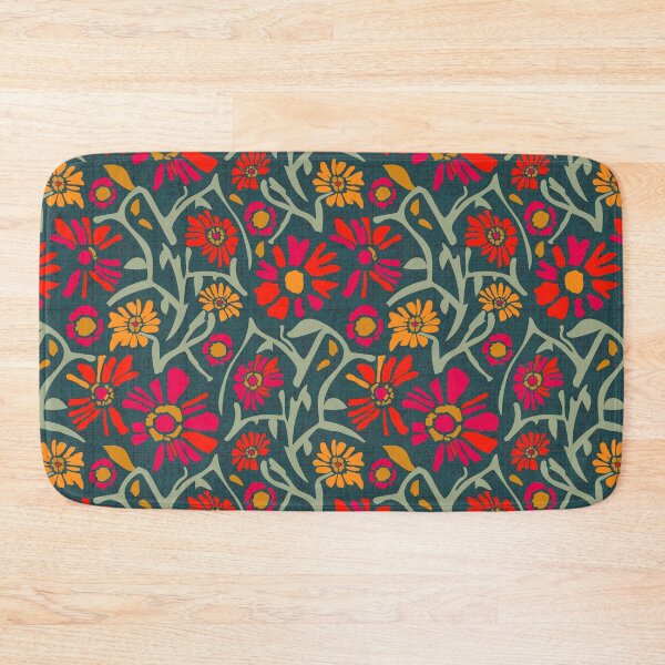 Item preview, Desert. Red and orange flowers on a dark green background designed and sold by Alex  Blud.
