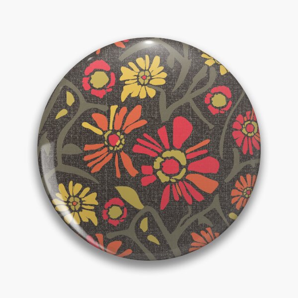 Item preview, Desert. Red and orange flowers on a dark khaki background designed and sold by Alex  Blud.