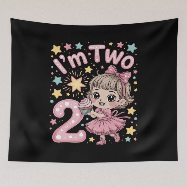 Item preview, Kids I’m Two Birthday Girl Cupcake 2nd Birthday designed and sold by andreaswest.