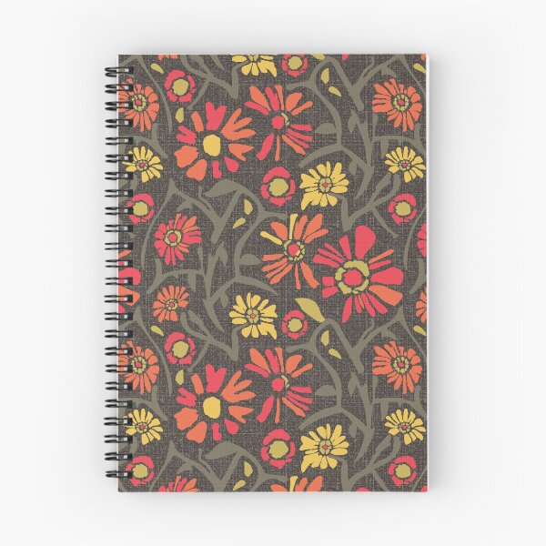 Item preview, Desert. Red and orange flowers on a dark khaki background designed and sold by Alex  Blud.