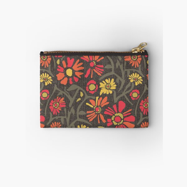 Item preview, Desert. Red and orange flowers on a dark khaki background designed and sold by Alex  Blud.