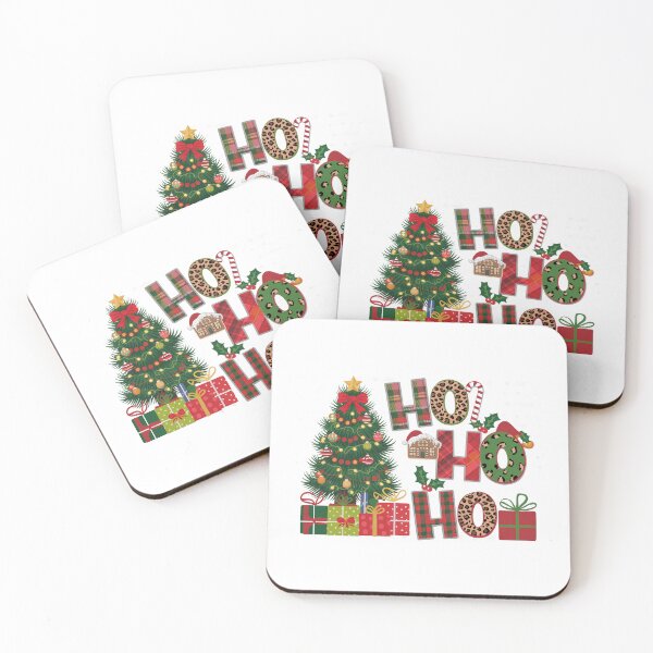Item preview, Plaid Leopard Ho Ho Ho Christmas Tree designed and sold by QuietBloom80.