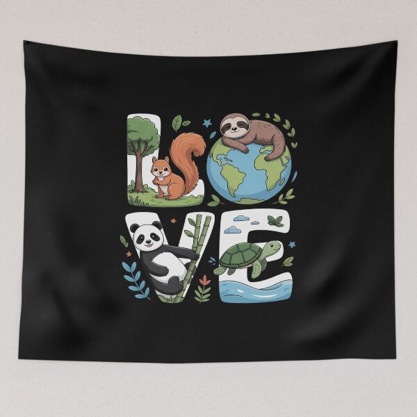 Item preview, Love Earth Day Planet 2025 Anniversary Environmental Animals designed and sold by andreaswest.