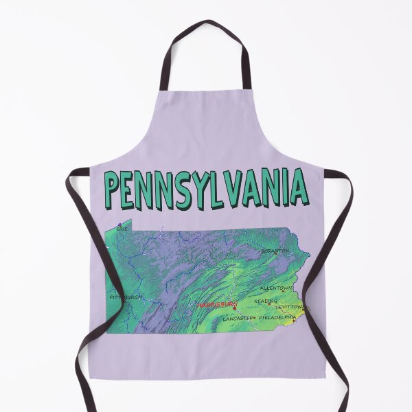 Item preview, Vintage Pennsylvania Topographic Map, PA State Pride & Travel Gift designed and sold by mashmosh.