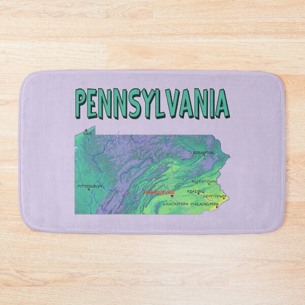 Item preview, Vintage Pennsylvania Topographic Map, PA State Pride & Travel Gift designed and sold by mashmosh.