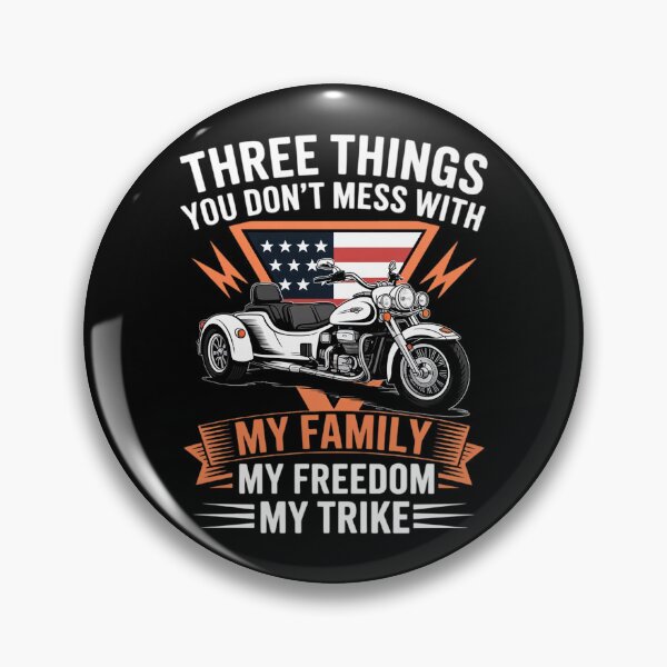 Item preview, Motorcycle Trike Three Wheels American Flag Biker Rules designed and sold by andreaswest.