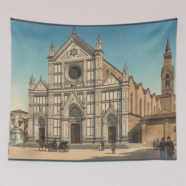 Item preview, Basilica of Santa Croce Japanese Woodblock Print designed and sold by Takeda-art.