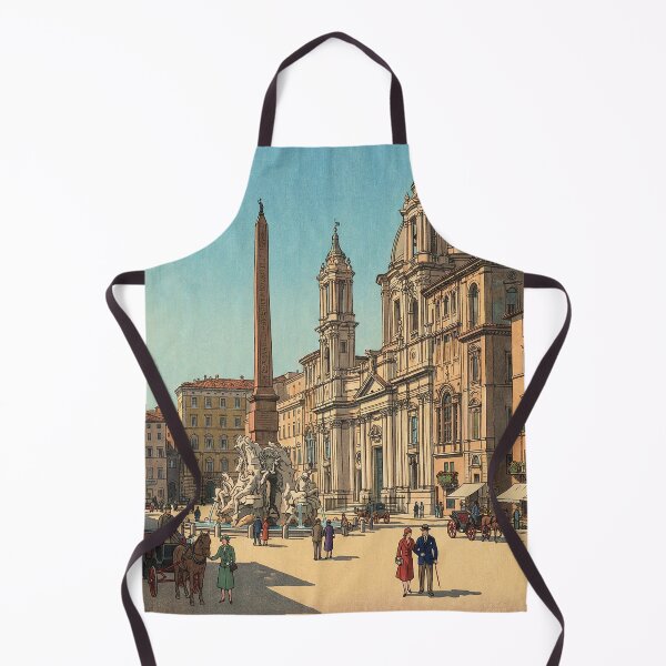 Item preview, Piazza Navona Rome Japanese Woodblock Print designed and sold by Takeda-art.