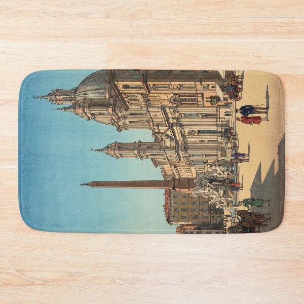 Item preview, Piazza Navona Rome Japanese Woodblock Print designed and sold by Takeda-art.