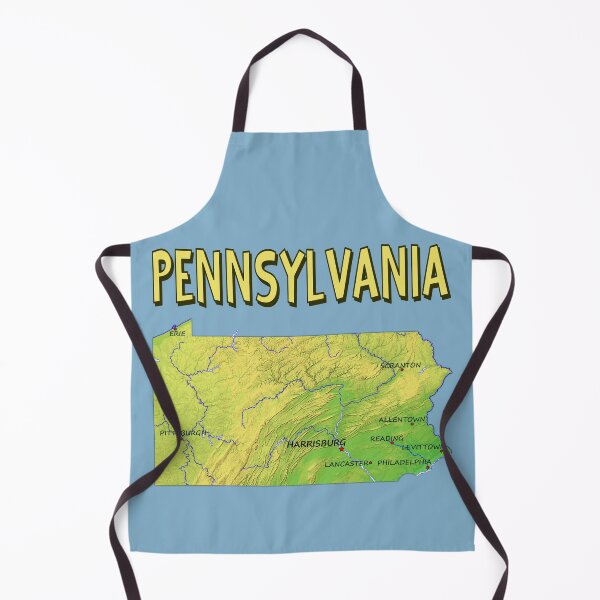 Item preview, Vintage Pennsylvania Map Relief | State Topography, Cities, and Rivers Design designed and sold by mashmosh.