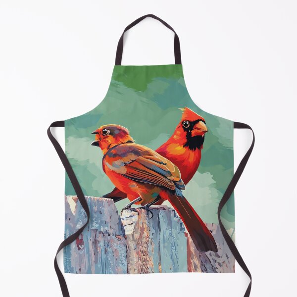Item preview, Pair of Cardinals on Fence designed and sold by tomorrowsart.