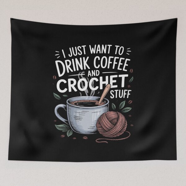 Item preview, Drink Coffee Crochet Stuff Crocheting Enthusiasts designed and sold by andreaswest.