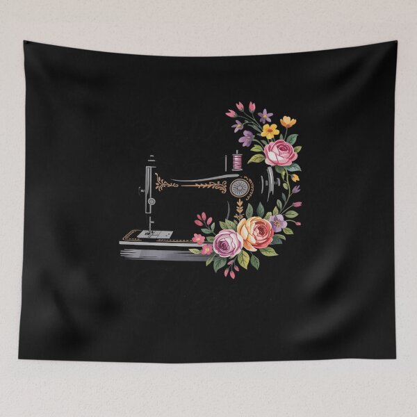 Item preview, Floral Sewing Machine Sew Blessed Quilting Lovers designed and sold by andreaswest.