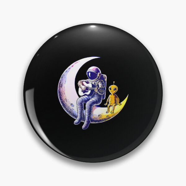 Item preview, Astronaut Playing Guitar With An Alien On The Moon Women Kid designed and sold by JoannMinndy.