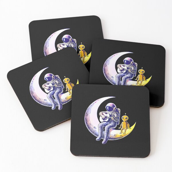 Item preview, Astronaut Playing Guitar With An Alien On The Moon Women Kid designed and sold by JoannMinndy.