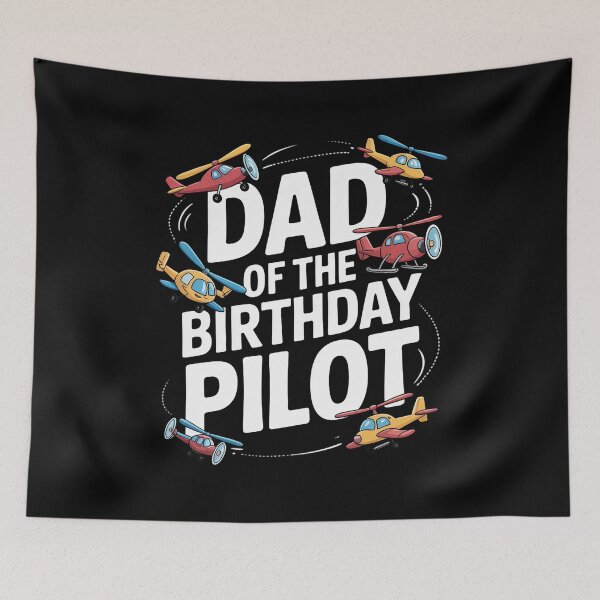 Item preview, Dad Of The Birthday Pilot Kid Aviator B-day Party designed and sold by andreaswest.