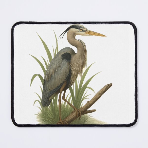 Item preview, Save Our Wildlife – Great Blue Heron Wetland Conservation Artwork Gift designed and sold by Badegi Tradings.