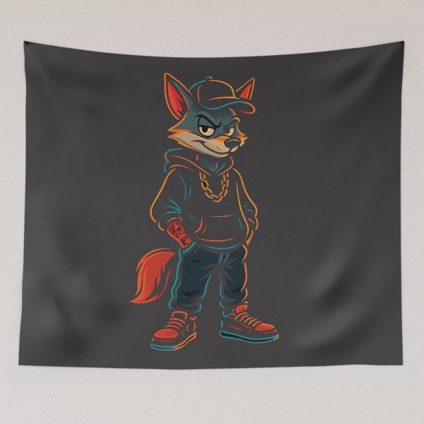 Item preview, Street Fox Hustler T-Shirt | Urban Hip Hop Swag Animal Graphic Tee designed and sold by KDesignCrafts.
