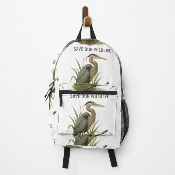 Item preview, Save Our Wildlife – Great Blue Heron Wetland Conservation Artwork Gift  designed and sold by Badegi Tradings.