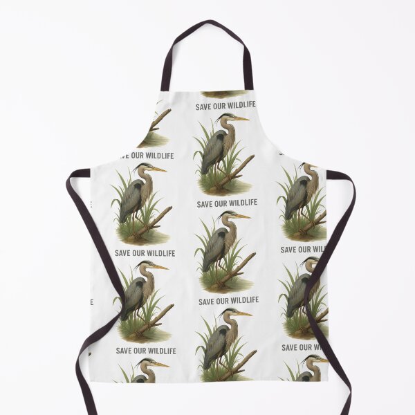 Item preview, Save Our Wildlife – Great Blue Heron Wetland Conservation Artwork Gift designed and sold by Badegi Tradings.