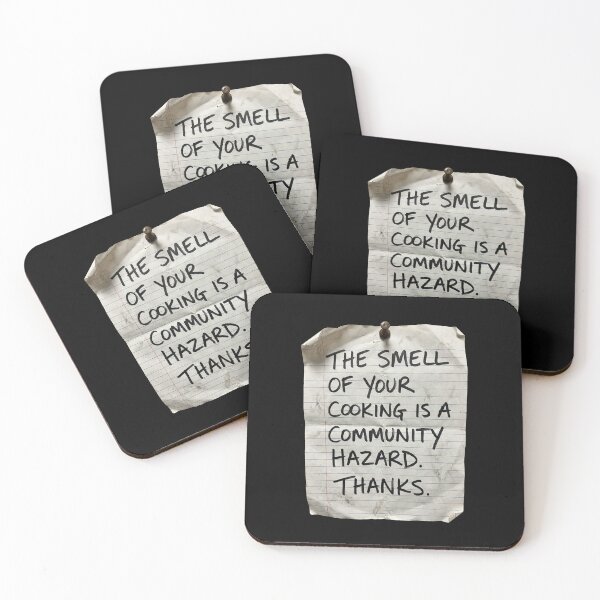 Item preview, The Smell of Your Cooking is a Community Hazard - Funny Note designed and sold by KAYJAY DESIGNS.