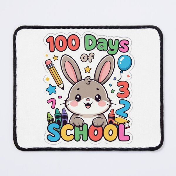 Item preview, Happy 100th Day of School Bunny Cute Classroom Animal designed and sold by GrumpySableye.
