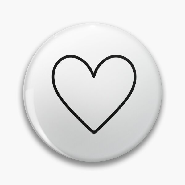 Item preview, Black Heart Outline – Minimal Love Valentine's Heart designed and sold by PunchDrop.